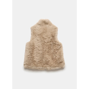 Mint Velvet Neutral Faux Fur Gilet